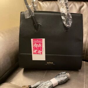 Trina Turk Classic Black Tote Bag